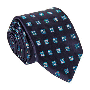 MATTABISH MIDNIGHT BLUE & WHITE PAISLEY TIE | MENS